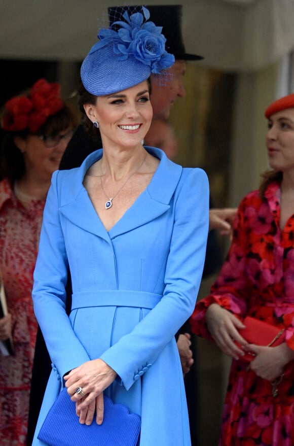 Catherine (Kate) Middleton, duchesse de Cambridge - Service annuel de l'Ordre de la jarretière à la chapelle Saint-Georges du château de Windsor, le 13 juin 2022. 