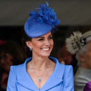 Sophie Rhys-Jones, comtesse de Wessex, et Catherine (Kate) Middleton, duchesse de Cambridge - Service annuel de l'Ordre de la jarretière à la chapelle Saint-Georges du château de Windsor, le 13 juin 2022. 