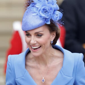 Catherine (Kate) Middleton, duchesse de Cambridge - Service annuel de l'Ordre de la jarretière à la chapelle Saint-Georges du château de Windsor, le 13 juin 2022. 