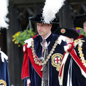 Le prince William, duc de Cambridge - Service annuel de l'Ordre de la jarretière à la chapelle Saint-Georges du château de Windsor, le 13 juin 2022. 