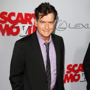 Charlie Sheen - Premiere de "Scary Movie 5" à Hollywood, le 11 avril 2013.