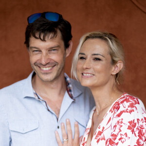 Elodie Gossuin et son mari Bertrand Lacherie au village lors des internationaux de France à Roland Garros © JB Autissier / Panoramic / Bestimage