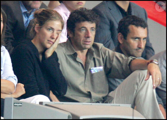 Patrick Bruel et son épouse Amanda Sthers, match entre le PSG et l'OM © Guillaume Gaffiot/Bestimage