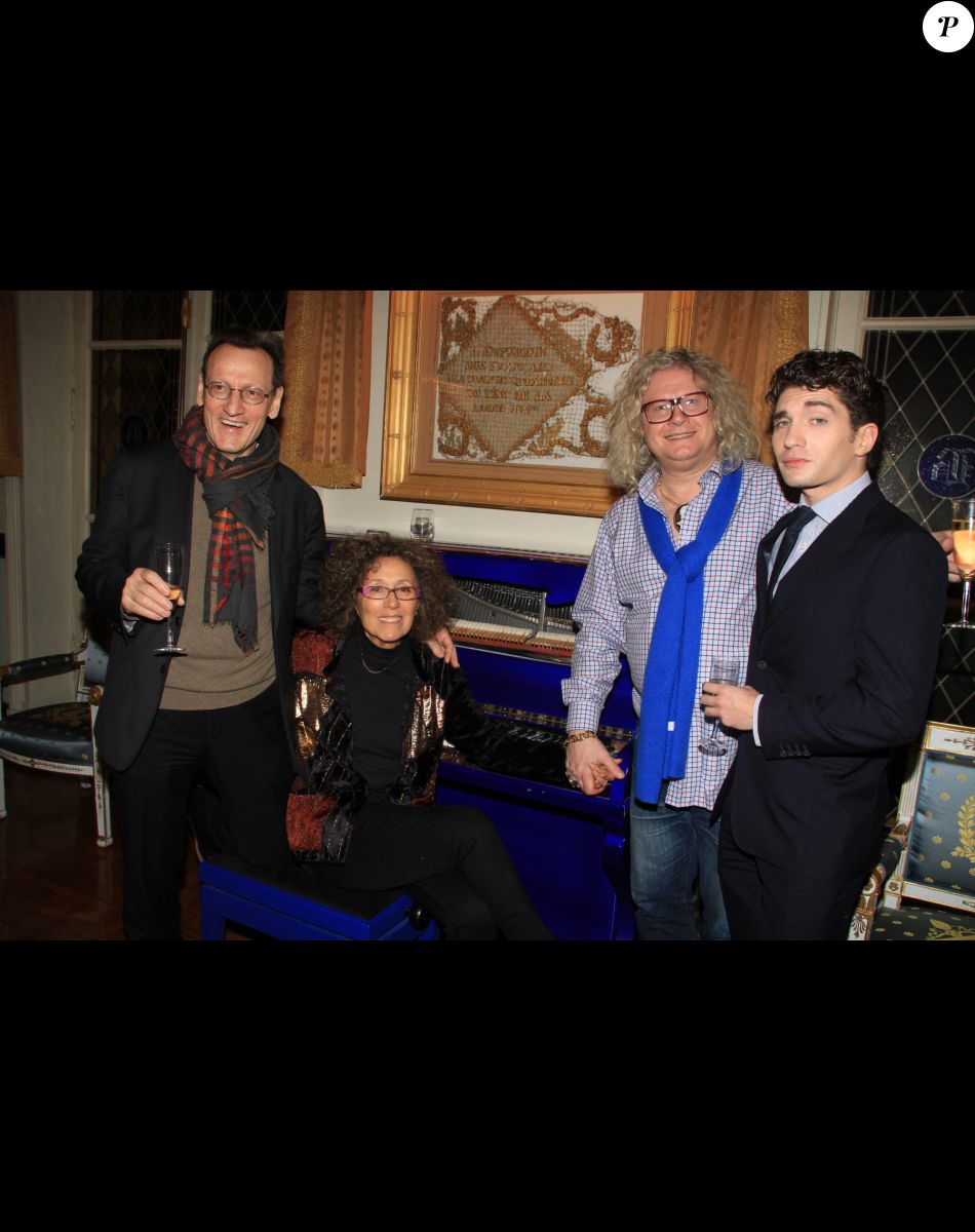 Denis Demonpion, Mireille Dumas, Pierre-Jean Chalençon - Soirée crêpes organisée par Pierre-Jean Chalençon au Palais Vivienne à Paris, le 18 février 2020. © Philippe Baldini/Bestimage