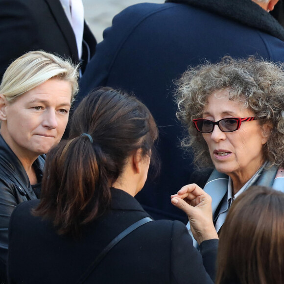 Mireille Dumas, Anne-Élisabeth Lemoine - Arrivées à l'hommage national à Charles Aznavour à l'Hôtel des Invalides à Paris. Le 5 octobre 2018. © Jacovides-Moreau / Bestimage