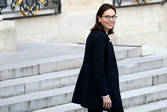 Amélie de Montchalin - Sortie du conseil des ministres, cour de l'Elysée, Paris, le 1er avril 2019. ©Stéphane Lemouton / Bestimage