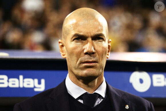 Zinedine Zidane lors du match de la Coupe du Roi "Real Zaragoza - Real Madrid" à Zaragoza.