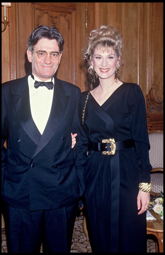 Michème Laroque et son mari Dominique Deschamps en soirée.
