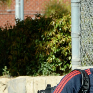 Exclusif - Will Smith s'entraine sur un court de tennis à Los Angeles le 6 février 2020. Will Smith va interpréter le role de Richard Williams, le père et coach des soeurs Serena et Venus Williams, dans le film "King Richard. 