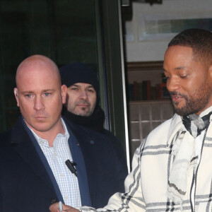 Will Smith à la sortie d'un immeuble à New York le 9 Janvier 2020. 