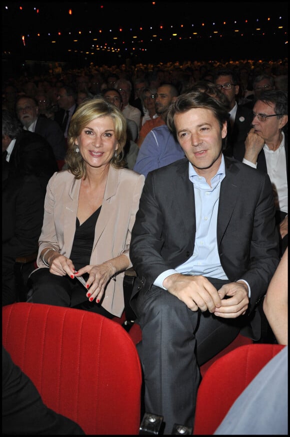 Michèle Laroque et François Baroin - People au premier concert de Line Renaud dans la célèbre salle de l'Olympia le 25 mai 2011