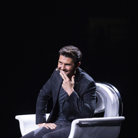 Exclusif - Christophe Beaugrand - Enregistrement de l'émission "La Chanson secrète 11" à Paris, diffusée le 24 juin sur TF1. Le 15 janvier 2022 © Jacovides-Moreau / Bestimage 