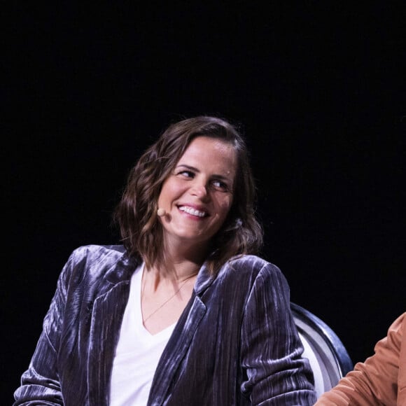 Exclusif - Laure Manaudou et son mari Jérémy Frérot - Enregistrement de l'émission "La Chanson secrète 11" à Paris, diffusée le 24 juin sur TF1. Le 18 janvier 2022© Cyril Moreau / Bestimage 