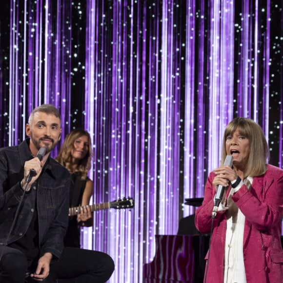 Exclusif - Christophe Willem, Chantal Goya - Tournage de l'émission "La Fine Equipe de Pierre Palmade", diffusée le 25 juin sur France 2 © Cyril Moreau-Tiziano Da Silva / Bestimage