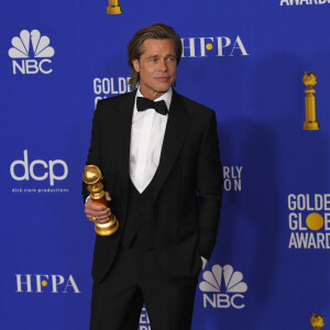 Brad Pitt - Pressroom de la 77ème cérémonie annuelle des Golden Globe Awards au Beverly Hilton Hotel à Los Angeles, le 5 janvier 2020. © Kevin Sullivan via ZUMA Wire/Bestimage 