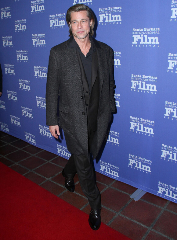 Brad Pitt à la soirée Maltin Modern Master Award en son honneur au 35ème Festival International du Film à Santa Barbara en Californie, le 22 janvier 2020.