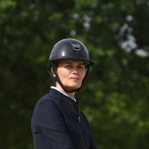 Marina Hands sur Copyright en détente du Prix Geberit lors de la 8ème édition du "Longines Paris Eiffel Jumping" au Champ de Mars à Paris, France, le 26 juin 2022. © Perusseau-Gorassini-Tribeca / Bestimage 