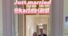 Mariage de Karin Viard et Manuel Herrero, à Paris. Juin 2022.