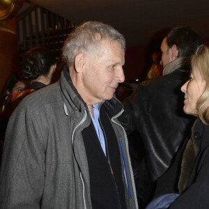 Patrick Poivre d'Arvor et Claire Chazal à la générale de la pièce "Garde Alternée" au théâtre des Mathurins avec Patrick Poivre d'Arvor, Alexandra Kazan et David Brécourt à Paris le 6 mars 2016. © Coadic Guirec/Bestimage