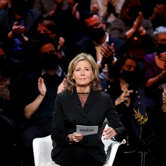 Exclusif - Claire Chazal - Enregistrement de l'émission "Le grand échiquier" à Paris, présentée par C.Chazal, et diffusée le 20 décembre sur France 3. Le 25 Novembre 2021 © Dominique Jacovides / Bestimage