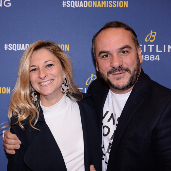 François-Xavier Demaison et sa femme Anaïs Tihay lors de la soirée de réouverture de la boutique "Breitling", située rue de la Paix. © Rachid Bellak/Bestimage 