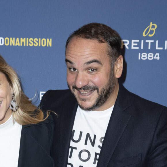 François-Xavier Demaison et sa femme Anaïs Tihay lors de la soirée de réouverture de la boutique "Breitling", située rue de la Paix. Paris, le 3 octobre 2019. © Olivier Borde/Bestimage Christophe Clovis