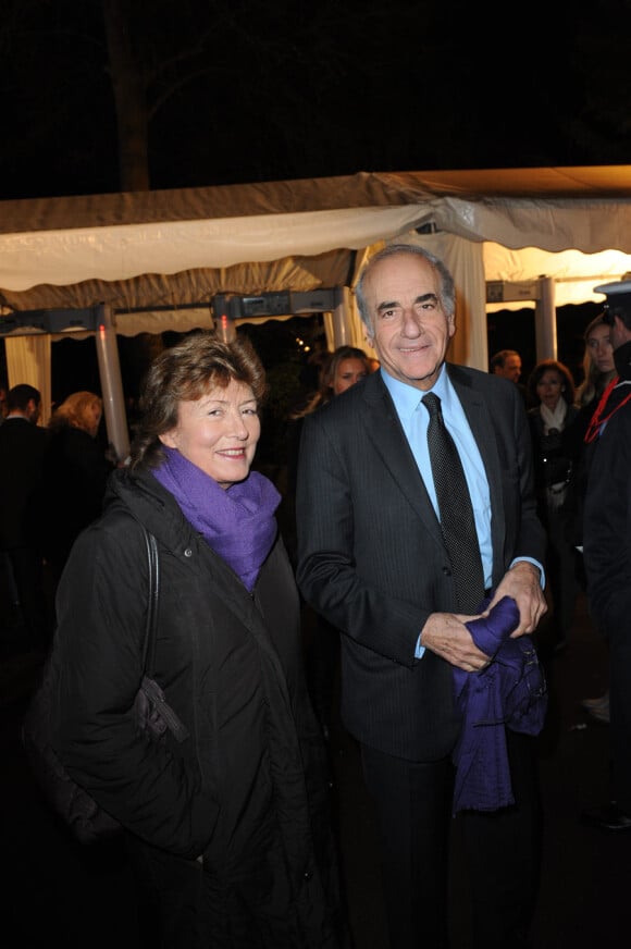 Christine Clerc et Jean-Pierre Elkabbach lors du dîner du Crif au pavillon d'Armenonville le 3 février 2010