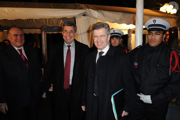 Henri Guaino et Jean-David Levitte lors du dîner du Crif au pavillon d'Armenonville le 3 février 2010