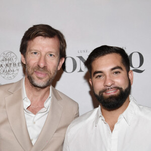 Dominique Busso (CEO de Forbes France), Kendji Girac - Soirée de lancement du magazine Oniriq à l'hôtel Plaza Athénée à Paris le 26 juin 2022.