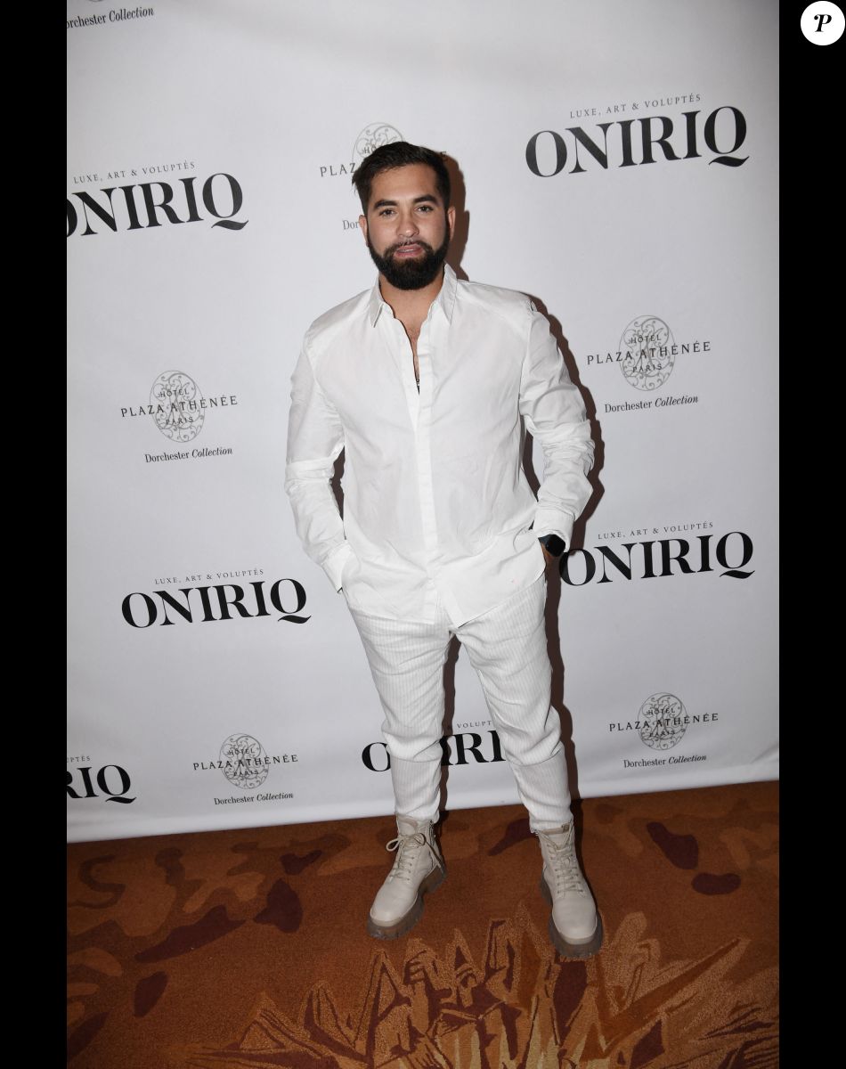 Kendji Girac - Soirée de lancement du magazine Oniriq à l'hôtel Plaza Athénée à Paris le 26 juin 2022.