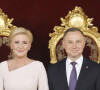 Le roi Felipe VI d'Espagne et la reine Letizia avec Andrzej Duda (Pologne) et sa femme Agata - Dîner de gala du 32ème Sommet de l'OTAN au Palais royal de Madrid, le 28 juin 2022. 