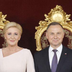 Le roi Felipe VI d'Espagne et la reine Letizia avec Andrzej Duda (Pologne) et sa femme Agata - Dîner de gala du 32ème Sommet de l'OTAN au Palais royal de Madrid, le 28 juin 2022. 