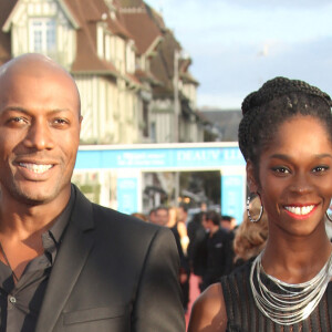 Harry Roselmack et sa femme Chrislaine - Première du film de clôture 'Sicario' et hommage à Patricia Clarkson lors du 41ème Festival du Film Americain de Deauville le 12 septembre 2015. 