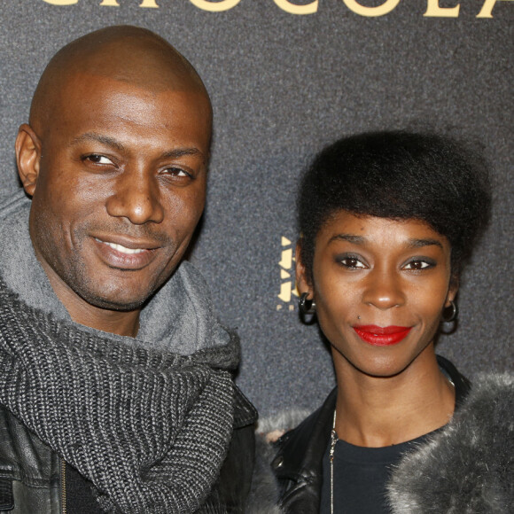 - Harry Roselmack et sa femme Chrislaine - Avant-première du film "Chocolat" au Gaumont Champs-Elysées Marignan à Paris, le 1er février 2016. © Christophe Aubert via Bestimage 