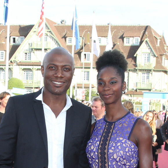 Harry Roselmack et sa femme Chrislaine avant la projection du film 'Free state of Jones' lors du 42ème Festival du cinéma Américain de Deauville à Deauville, le 3 Septembre 2016. © Denis Guignebourg/BestImage 