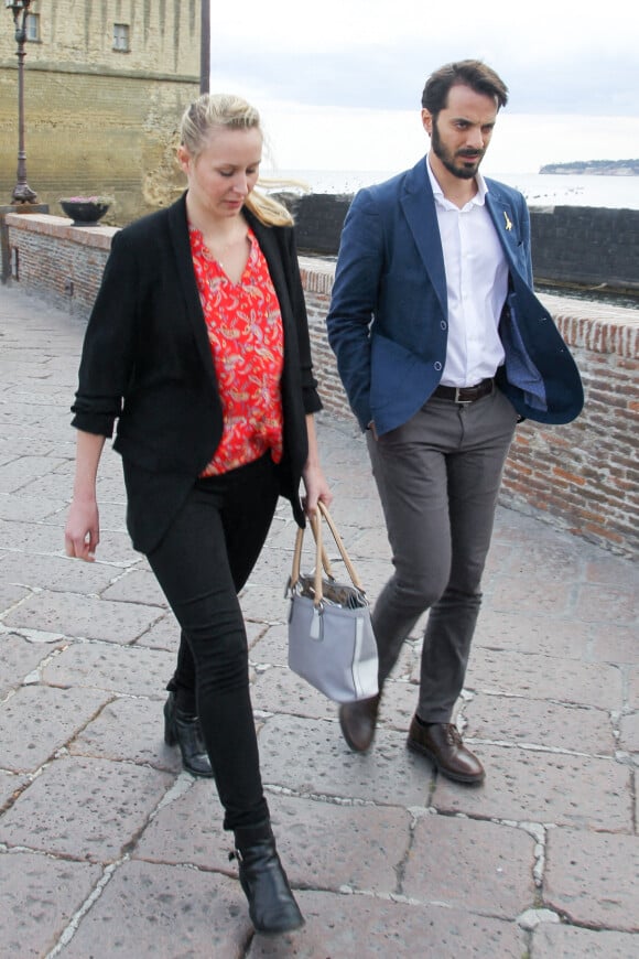 Exclusive - Marion Marechal et Vincenzo Sofo à Naples le 14 mai 2019