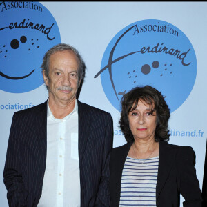 Patrick Chesnais et son épouse Josiane Stoleru lors du lancement en 2010 du site internet de l'association Ferdinand, du nom de son fils tué dans un accident de voiture en 2006