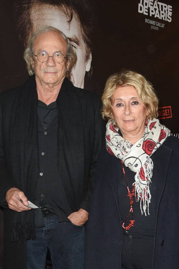 Exclusif - Patrick Chesnais et sa femme Josiane Stoléru - Célébrités à la repésentation "An Evening With Al Pacino" au théâtre de Paris à Paris, France, le 22 octobre 2018