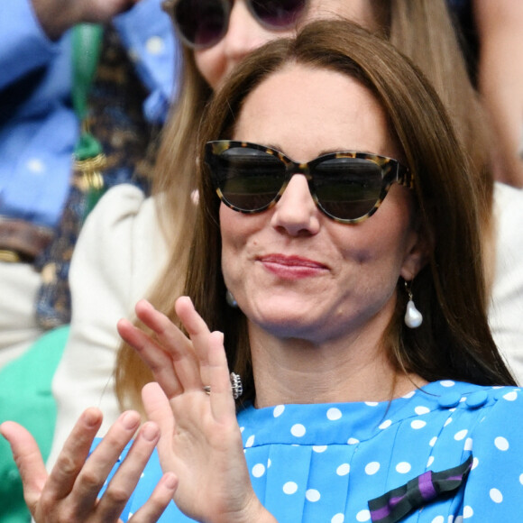 Le prince William, duc de Cambridge, et Catherine (Kate) Middleton, duchesse de Cambridge, dans les tribunes du tournoi de Wimbledon © Ray Tang/Zuma Press/Bestimage 