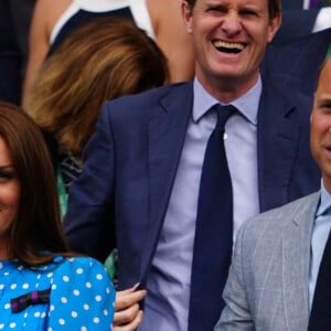 Le prince William, duc de Cambridge, et Catherine (Kate) Middleton, duchesse de Cambridge, dans les tribunes du tournoi de Wimbledon, le 5 juillet 2022. 