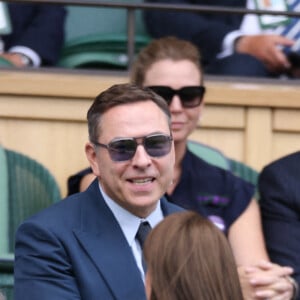 Le prince William, duc de Cambridge, et Catherine (Kate) Middleton, duchesse de Cambridge, dans les tribunes du tournoi de Wimbledon au All England Lawn Tennis and Croquet Club à Londres, Royaume Uni, le 5 juillet 2022. 