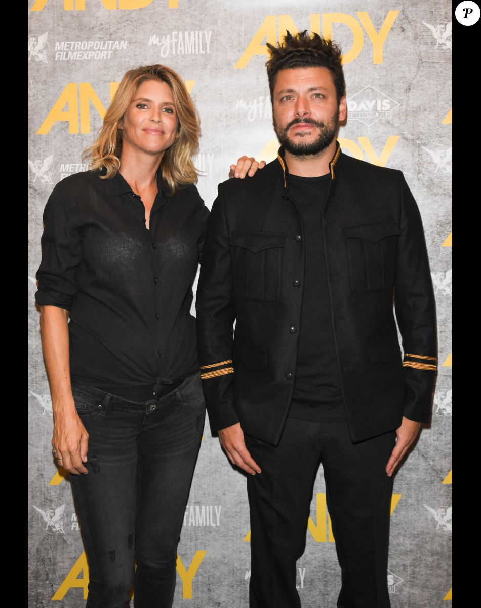 Alice Taglioni (enceinte) et Kev Adams - Avant-première du film "Andy" au cinéma Elysées Biarritz à Paris le 3 septembre 2019. © Coadic Guirec/Bestimage