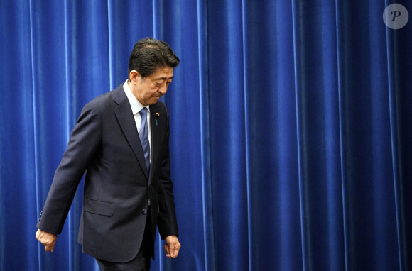 Japon : le Premier ministre, Shinzo Abe, annonce sa démission pour raisons de santé, le 28 août 2020 © POOL via Zuma/Bestimage