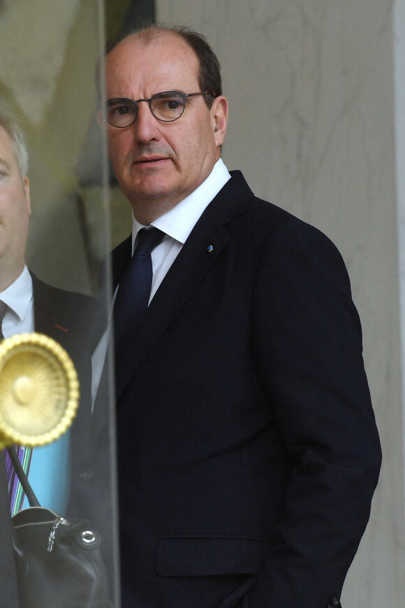 Jean Castex à la sortie du Conseil des ministres au Palais de l'Élysée à Paris le 13 avril 2022. © Giancarlo Gorassini / Bestimage