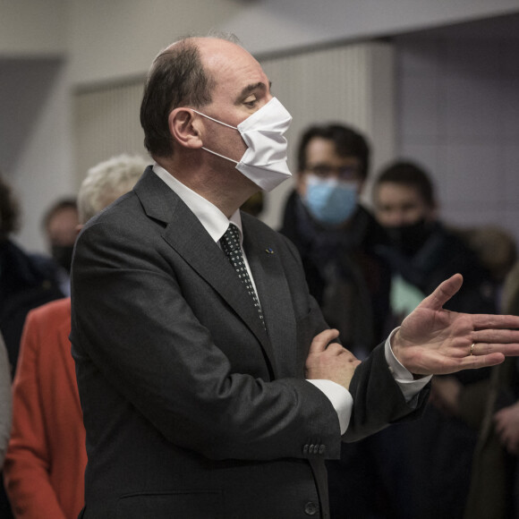 Le premier ministre Jean Castex rencontre des étudiants à Strasbourg - Déplacement du premier ministre Jean Castex à Strasbourg, le 23 janvier 2021. © Elyxandro Cegarra / Panoramic / Bestimage