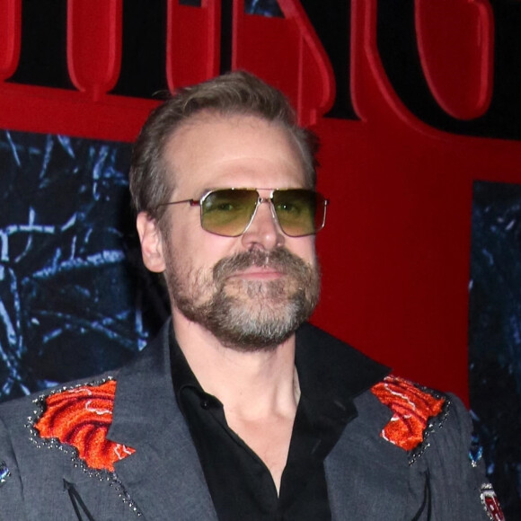 David Harbour - Photocall de la 4 ème saison de la série "Stranger Things" aux Studios Netflix à New York, le 14 mai 2022. 