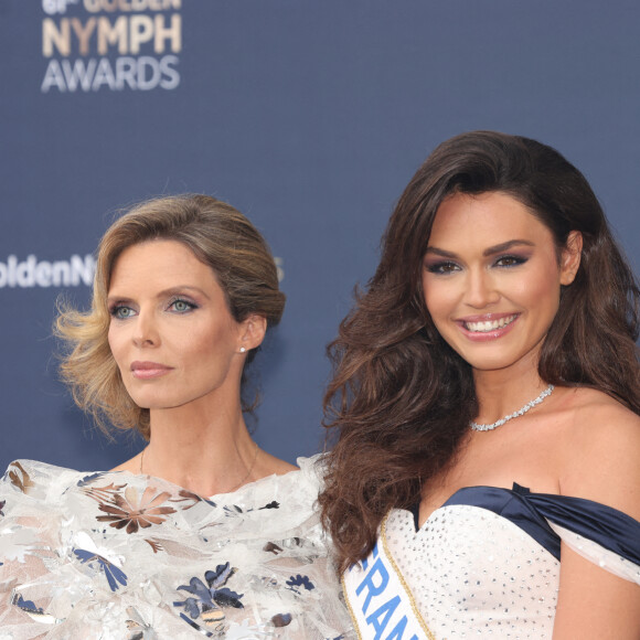 Sylvie tellier et Diane Leyre, miss France 2022 - Cérémonie de clôture du 61ème Festival de Télévision de Monte Carlo le 21 juin 2022. © Claudia Albuquerque /Bestimage