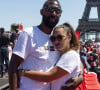 Thomas Ngijol et sa femme Karole Rocher - People à l'évènement "Quai 54", grand tournoi de streetball au Trocadéro à Paris, le 18 juillet 2021. © Pierre Perusseau/Bestimage 