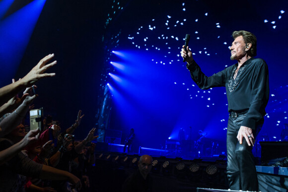 Exclusif - Johnny Hallyday en concert à l'Arena à Genève. Le 2 novembre 2015 © Cyril Moreau / Bestimage 