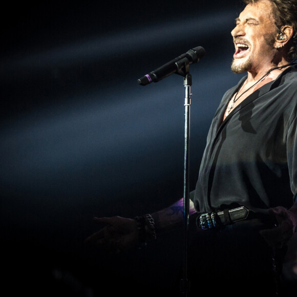 Exclusif - Johnny Hallyday en concert à l'Arena à Genève. Le 3 novembre 2015 © Cyril Moreau / Bestimage 